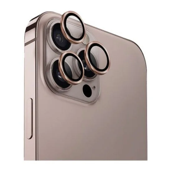 Uniq Optix Iphone 16 Pro (2024) 6.3/6.9 Aluminium Camera Lens Protector - Taupe Gold